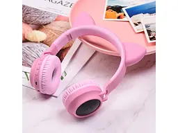 Навушники з мікрофоном Hoco W27 Cat Ear Pink - мініатюра 8