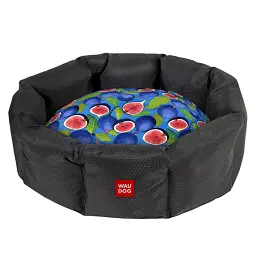 Лежанка для собак WAUDOG Relax, малюнок “Інжир”, M, Ш 42 см, Д 52 см, В 19 см
