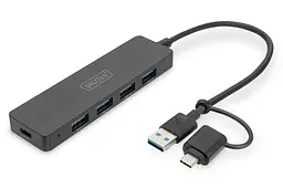 Розгалужувач USB-хаб USB-A/C 3.0 DIGITUS USB - 4 USB 0.2m - мініатюра 1
