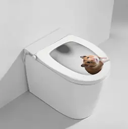 Наклейка 3D UKC у туалет (Мишка 1)