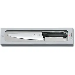 Кухонний ніж Victorinox SwissClassic Carving лезо 19см з чорн. ручкою у подар.упак. - мініатюра 2