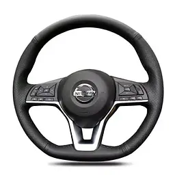 Чохол Обплетення Керма для Nissan Qashqai / X-Trail / Leaf 2019-2025 Шкіра (Модельна Викрійка) - мініатюра 2