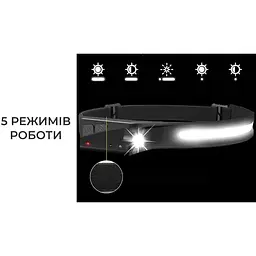 Ліхтарик налобний Supretto із сенсором і датчиком руху (7881) - мініатюра 11