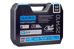 Набір автомобільного ручного інструменту APRO 1/4" x 1/2" у наборі 110 предметів - мініатюра 2