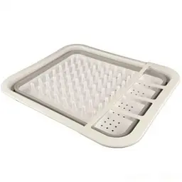 Сушарка для посуду Multi-Function Drain Rack 511 LS Силіконова складана з нековзними ніжками біла
