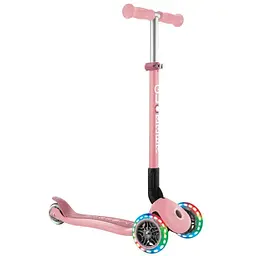 Самокат Globber Primo Foldable Lights колеса з підсвіткою до 50 кг 3+ Пастельно-рожевий (432-211-3)