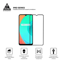Захисне скло на Realme C11 з олеофобним покриттям, Pro, повне проклеювання, антистатичний і пиловідштовхуючий шар, 9H, самоклеючеся, 2.5D, на весь екран, антистатичний клей, ArmorStandart (ARM57078) - мініатюра 2