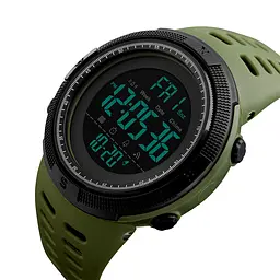 Наручний годинник чоловічий Skmei 1251 Army Green, 1251AG (12296) - мініатюра 4