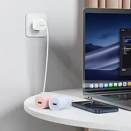 Сітчастий зарядний пристрій XO L157 1USB QC3.0 18W charger Синій - мініатюра 2