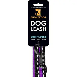 Повідець для собак BronzeDog Mesh, розмір М, 200х2 см, фіолетовий - мініатюра 7