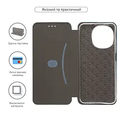 Чехол-книжка для TECNO Spark Go 1 (KL4), G-Case, зеленый, кожаный чехол-книга из экокожи (PU) и TPU, с магнитом, с подставкой и вместительным кардхолдером, противоударный, защита всего корпуса, ArmorStandart (ARM81225) - мініатюра 3