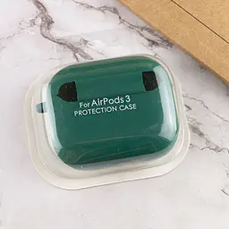 Силіконовий футляр з мікрофіброю для навушників Airpods 4 Зелений / Pine Needle - мініатюра 4