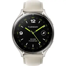 Смарт-годинник Xiaomi Watch 2 Titan Gray Case with White Leather Strap (BHR9306GL) - мініатюра 2