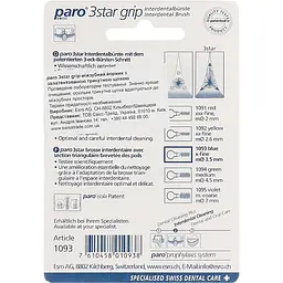 Набір міжзубних щіток Paro Swiss 3star Grip X-тонкі 3.5 мм сині 4 шт. - мініатюра 4
