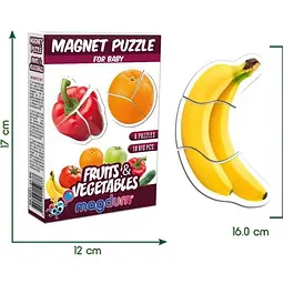 Магнітні пазли Magdum Baby puzzle Фрукти та овочі ML4031-25 EN - мініатюра 3