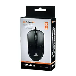 Мишка REAL-EL RM-211 USB Black - мініатюра 6