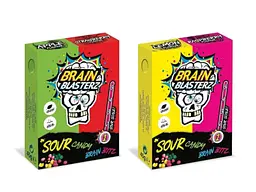 Кислі цукерки-драже Brain Blasterz Sour Candy Bitz Apple Strawberry 45г - мініатюра 3