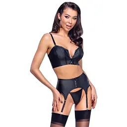 Комплект білизни Cottelli Party zip L (чорний)
