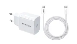 Зарядний пристрій Remax СA10 GaN 1Type-C 40W White + TypeC-TypeC Cable