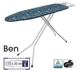 Дошка для прасування Casa Si Ben 110x30 Silver with White/Blue Plants (CS98090G323) - мініатюра 2