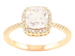 Каблучка XUPING Позолота 18K "Фіаніт в обрамленні цирконію" (258690) р.19