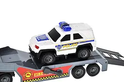 Іграшковий автовоз з поліцейською машинкою інерційний світлозвукові ефекти JS202A-1, в коробці р.52,5x12,5x18 см YG Toys - мініатюра 3
