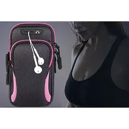 Чохол на руку Primo Sport універсальний спортивний для телефона до 6.5" BlackPink - мініатюра 2