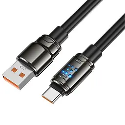 Дата кабель Hoco U143 Joy USB to Type-C 5A 1.2 м Black - мініатюра 4