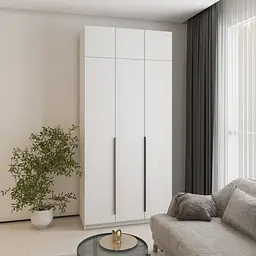 Шафа 3-дверна з антресоллю MebelStar Оскар ДСП BL-B, 4 додаткові полиці 120x52x260 см Аляска білий (MBS-4922)