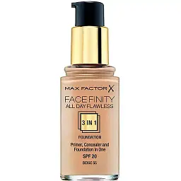 Тональна основа Max Factor Facefinity All Day Flawless 3 в 1 відтінок 55 (Beige) 30 мл - мініатюра 2