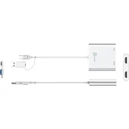 USB-Хаб j5create JCA365-N USB-C/A на 2xHDMI (JCA365-N) - мініатюра 2