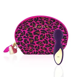 Міні вібромасажер Rianne S : Lovely Leopard, 12х3.5 см (фіолетовий)