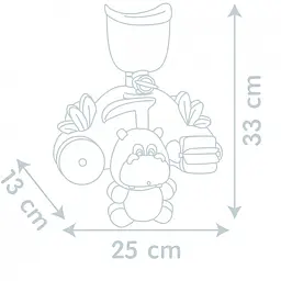 Іграшка для ванни Smoby Little Водяний млинок. Бегемот, з аксесуарами (140405) - мініатюра 4
