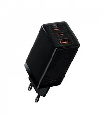 Мережевий зарядний пристрій Baseus GaN3 Pro Fast Charger 2Type-C+USB 65 W CCGP050101 Black - мініатюра 2
