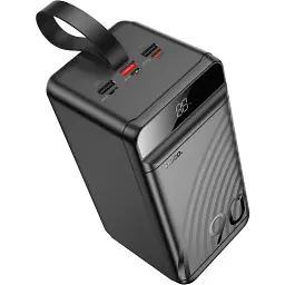Портативна батарея Powerbank Hoco J123D Element 22.5W+PD20W with LCD and LED-lamp 90000mAh Black - мініатюра 2