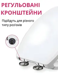 Кришка для унітазу з дитячим сидінням форма O з мікроліфтом - мініатюра 11