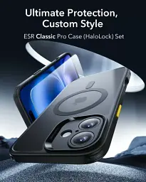Чохол із склом ESR Classic Pro Case (HaloLock) Set Frosted Black для iPhone 16 (1A7760104) - мініатюра 2