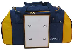 Дорожня сумка Wallaby 447-8 59L Синій з жовтим - мініатюра 10