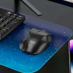 Миша бездротова HOCO GM24 Mystic six-button dual-mode BT та 2.4G чорна - мініатюра 5
