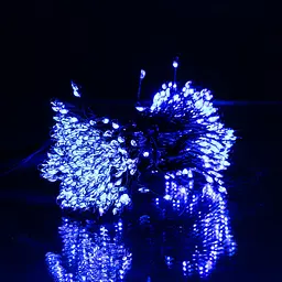Гірлянда Кінський хвіст Мішура 640 LED 16 ниток 2 м зелена, синій GarlandoPro D640L2MGBL - мініатюра 8