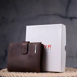 Невеликий чоловічий гаманець у vintage шкіри 9,5х11х2,5 см KARYA 9,5х11х2,5 см acs0024259 - мініатюра 10
