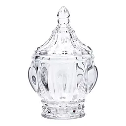 Цукорниця з кришкою Pearl із товстого скла 16 см Yiwu HP-4-107 - мініатюра 3