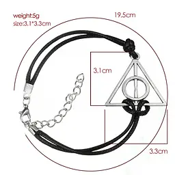Браслет Гаррі Поттер Дари Смерті Harry Potter Deathly Hallows 19 см CH HP DHW - мініатюра 2