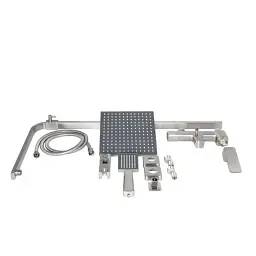 Душова система Qtap Capricorn для кабіни на три споживачі з виливом 53103KN Brushed Nickel PVD - мініатюра 4