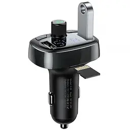 АЗП FM модулятор Baseus S-09 Overseas Edition 3.4A (2USB-A) (CCMT000301) Black