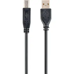 Кабель Cablexpert USB 2.0 AM/BM 1 m Black [CCP-USB2-AMBM-1 m] [119086] - мініатюра 1