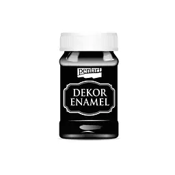 Фарба акрилова "Dekor Enamel", глянцева, Чорна, 100 мл, Pentart (5997412796551)
