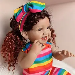 Реалістична Кукла Реборн 55 см повністю силіконова Doll Reborn Baby К0100702 - мініатюра 7