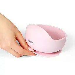 Мисочка силіконова BabyOno з присоскою рожевий - мініатюра 4