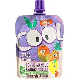 Набір: Органічне пюре Vitabio Cool Fruits з яблуком, манго та ананасом 180 г (90 г x 2 шт.) - мініатюра 2